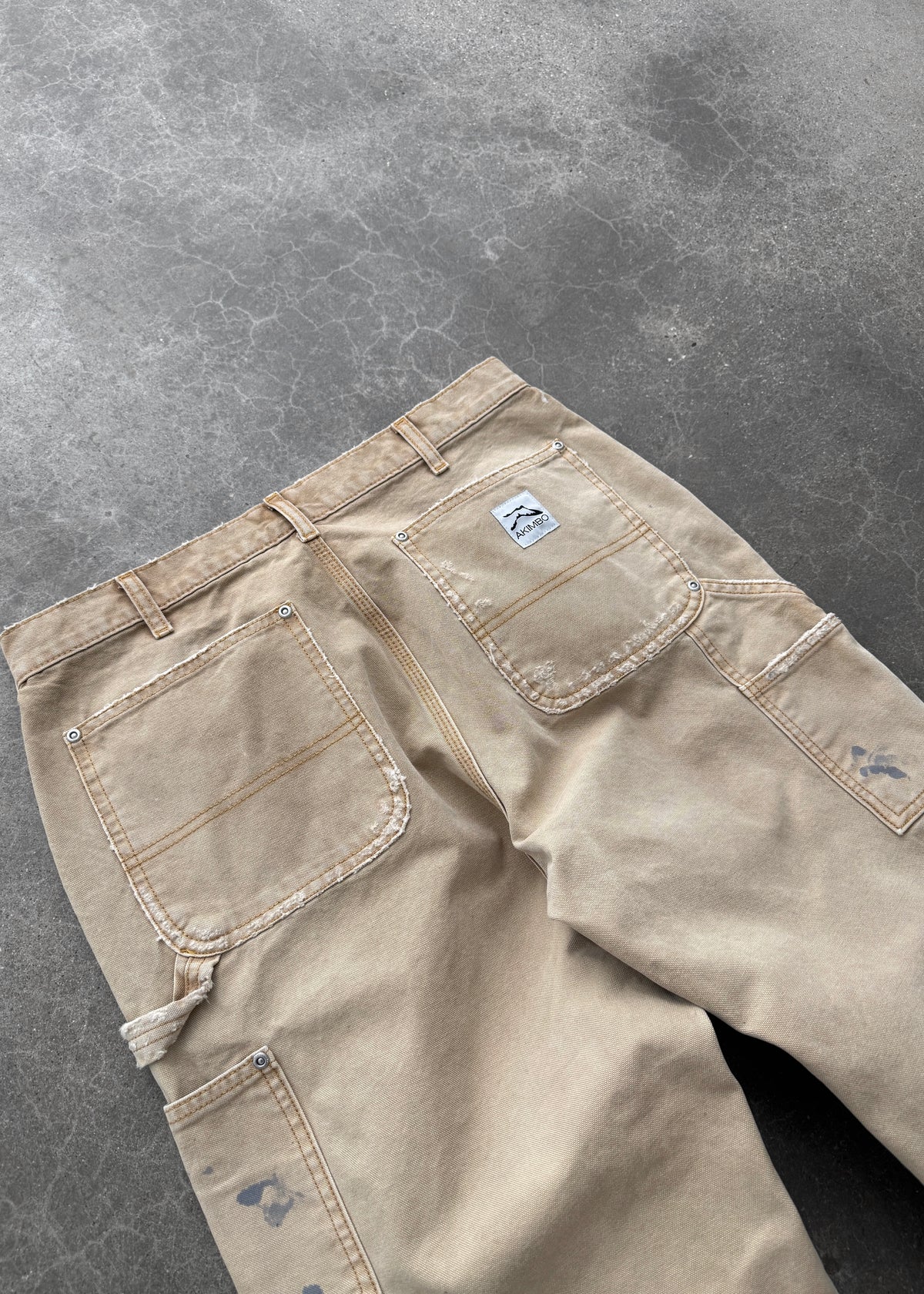 PAINTER CANVAS DOUBLE KNEES - FADED TAN