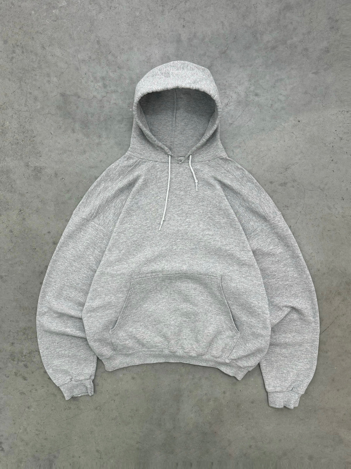 FADED HEATHER GREY HOODIE - 1990S