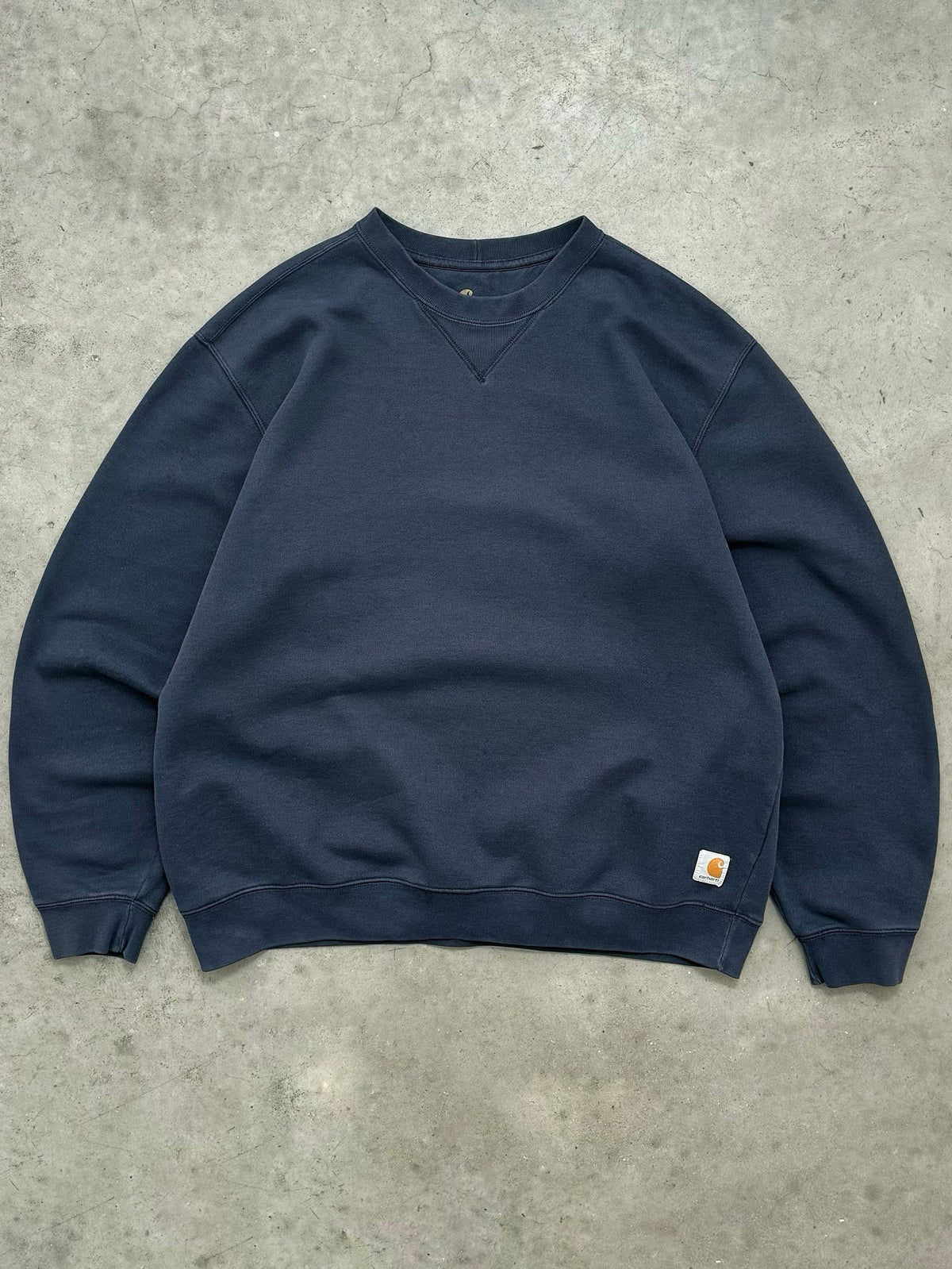 FADED DEEP BLUE CARHARTT CREWNECK - 2000S