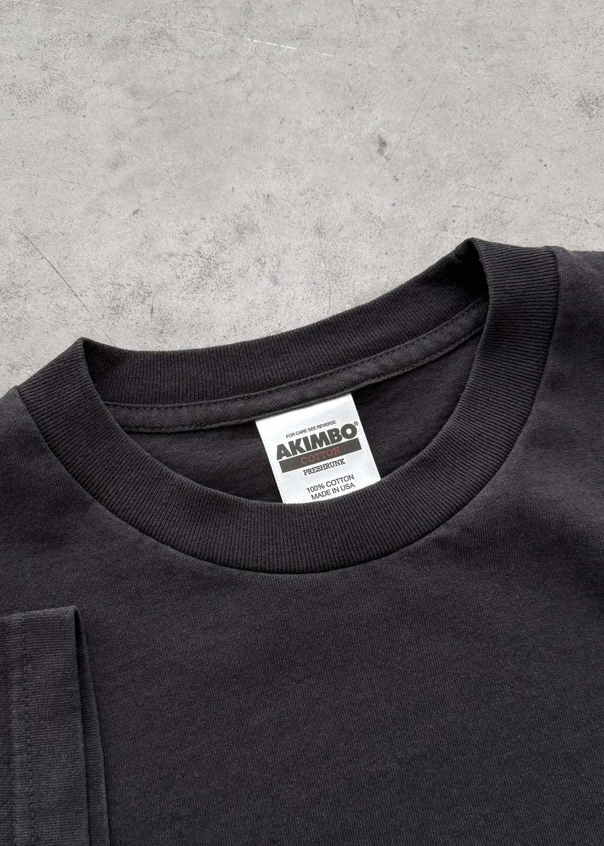 THE “1999” BLANK POCKET TEE - STONEWASHED BLACK