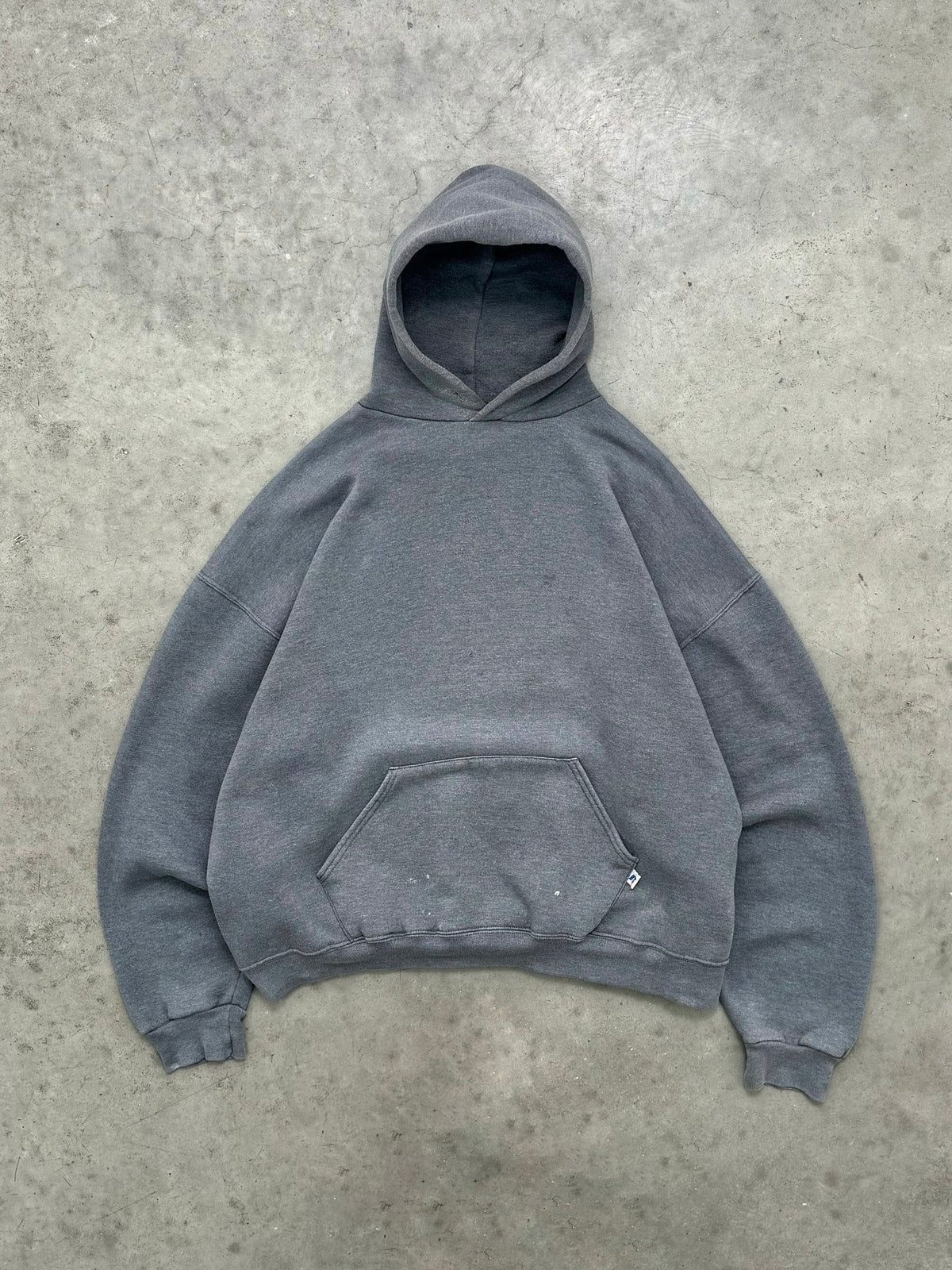 FADED SLATE GREY RUSSELL HOODIE - 2000S