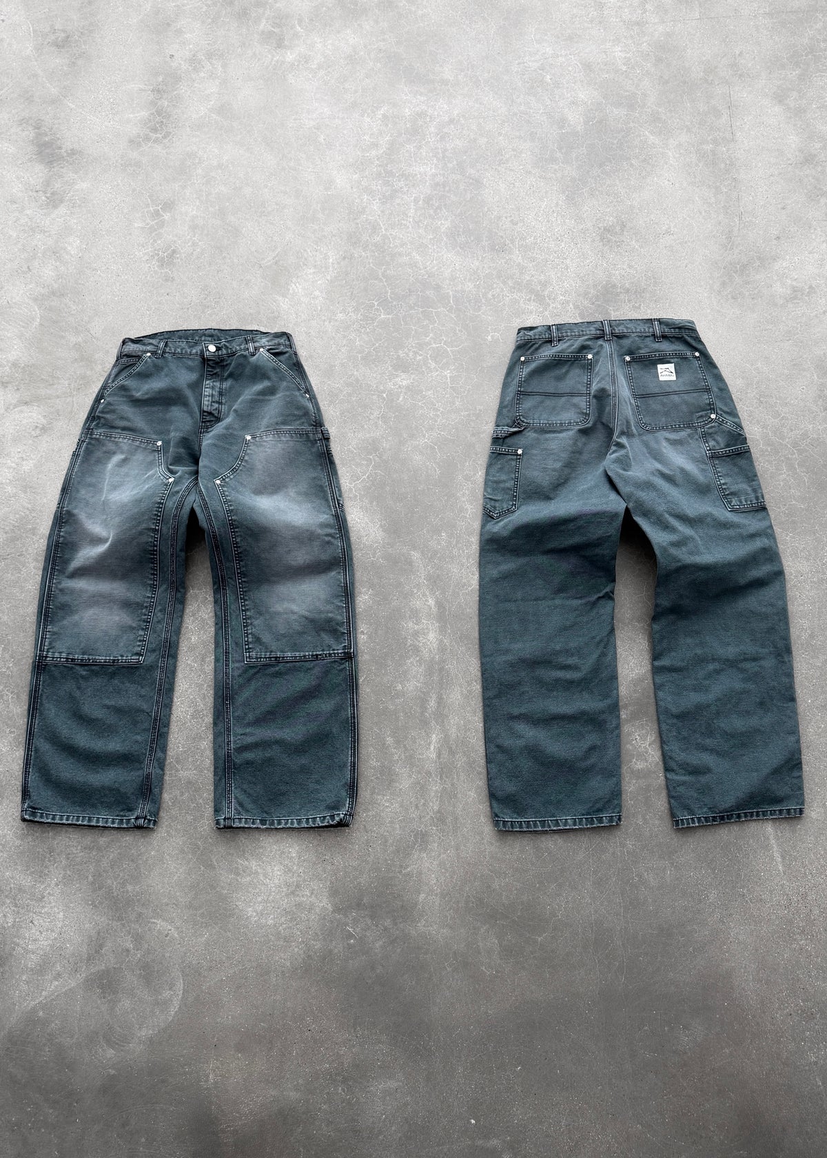 CANVAS DOUBLE KNEES - FADED BLACK