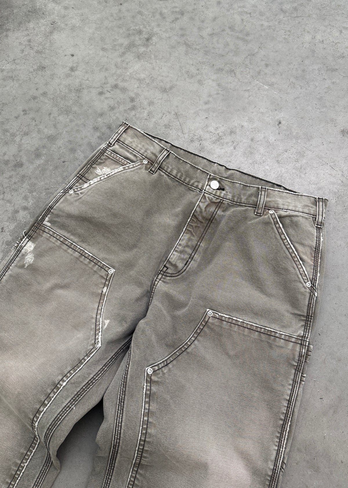 CANVAS DOUBLE KNEES - FADED OLIVE
