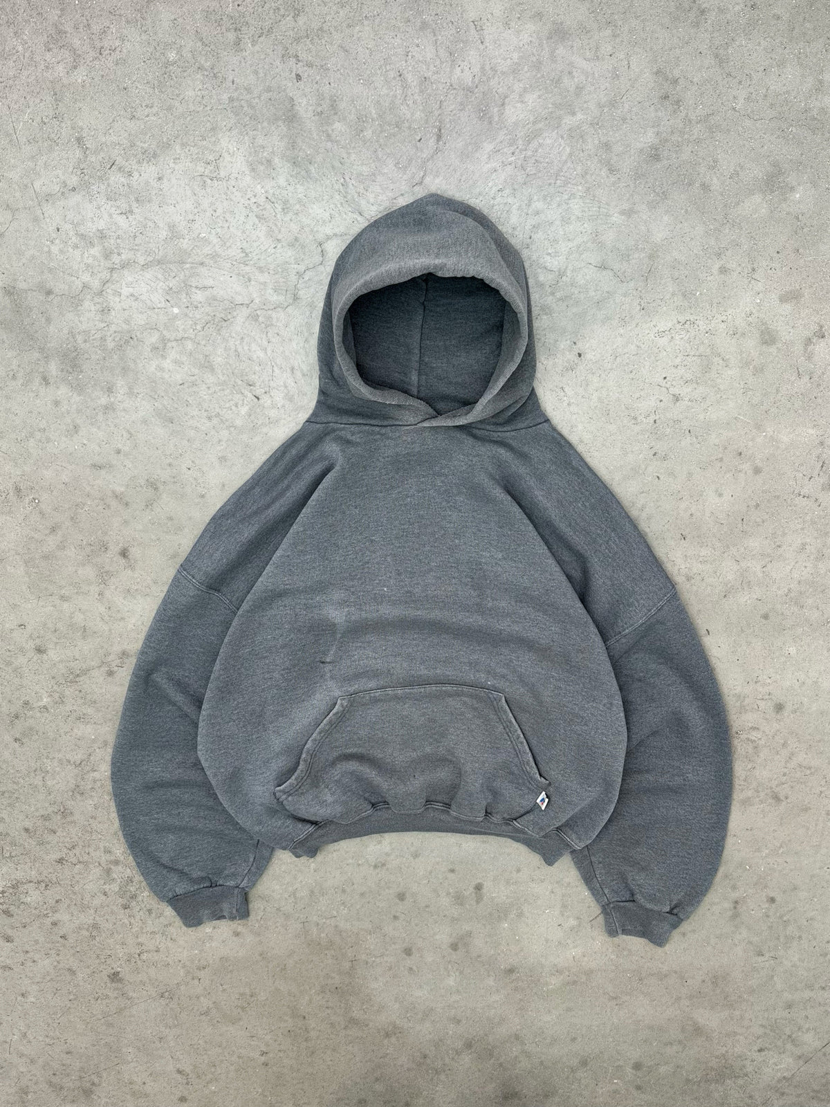FADED CHARCOAL RUSSELL HOODIE - 1990S
