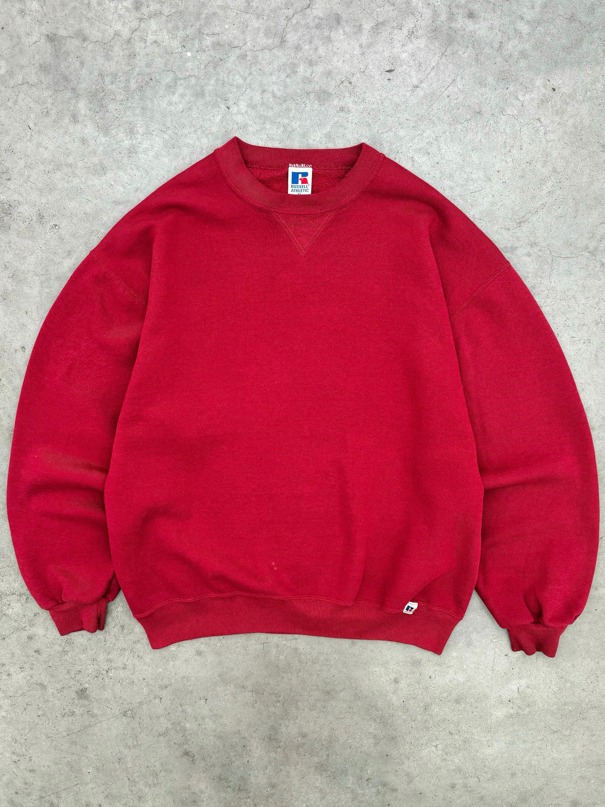 FADED RED RUSSELL CREWNECK - 1990S
