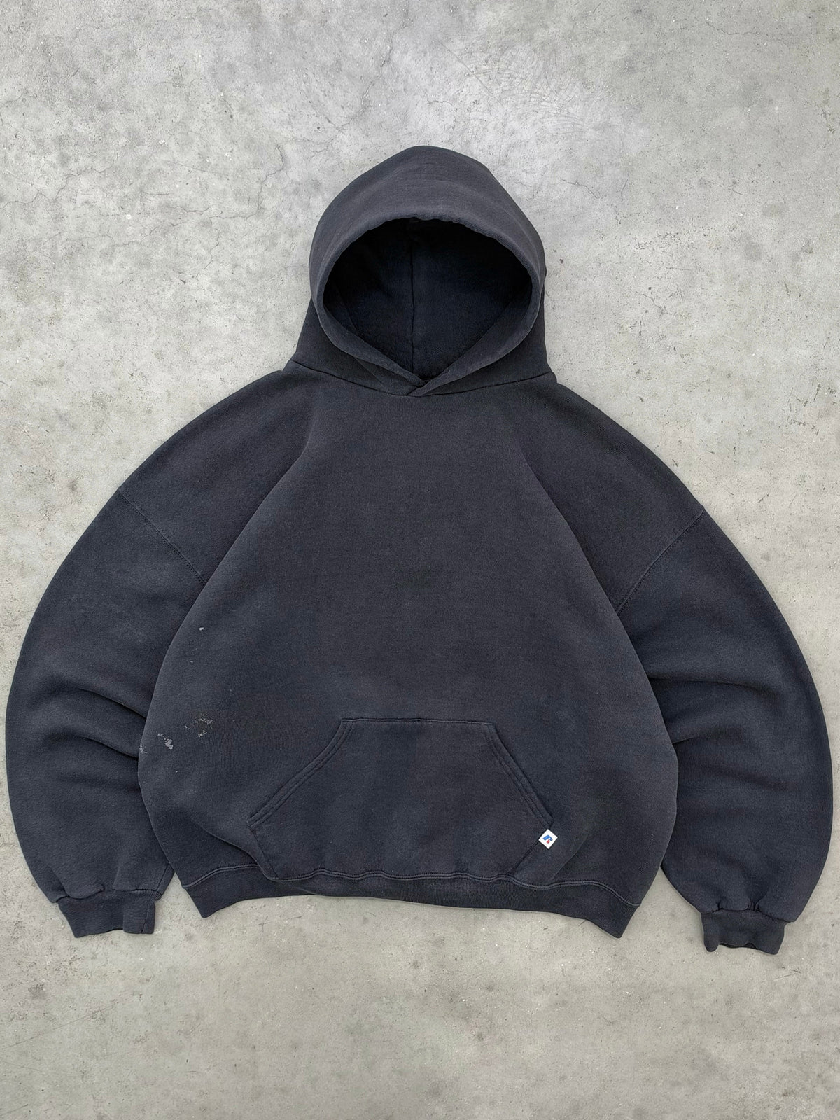 FADED BLACK RUSSELL HOODIE - 2000S