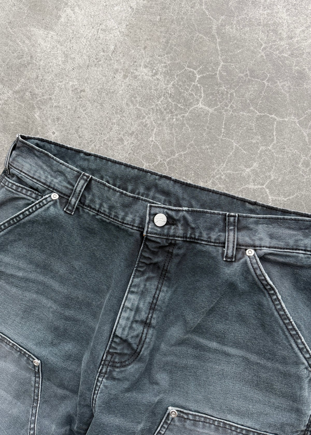 CANVAS DOUBLE KNEES - FADED BLACK
