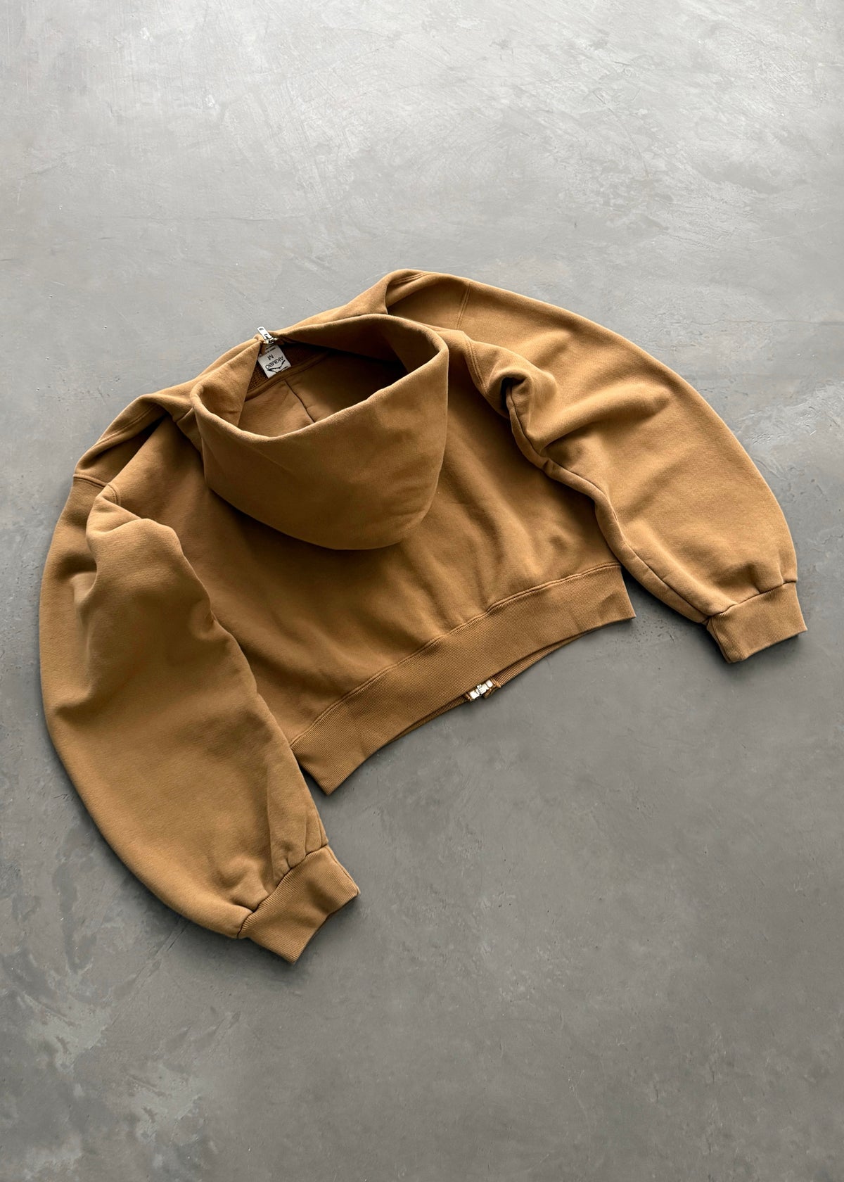 ZIP-UP HOODIE - TOBACCO