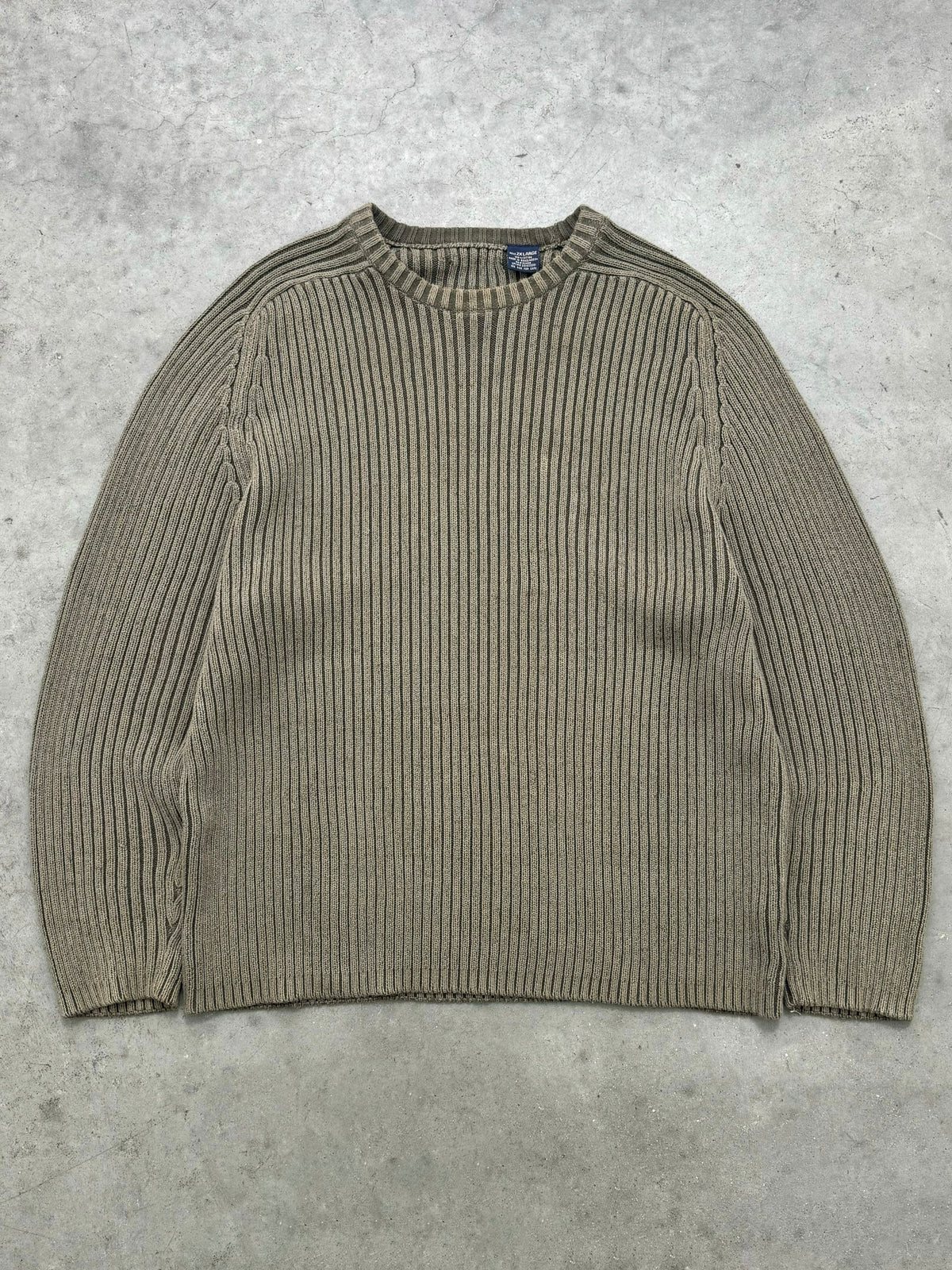 FADED OLIVE RIBBED SWEATER - 2000S