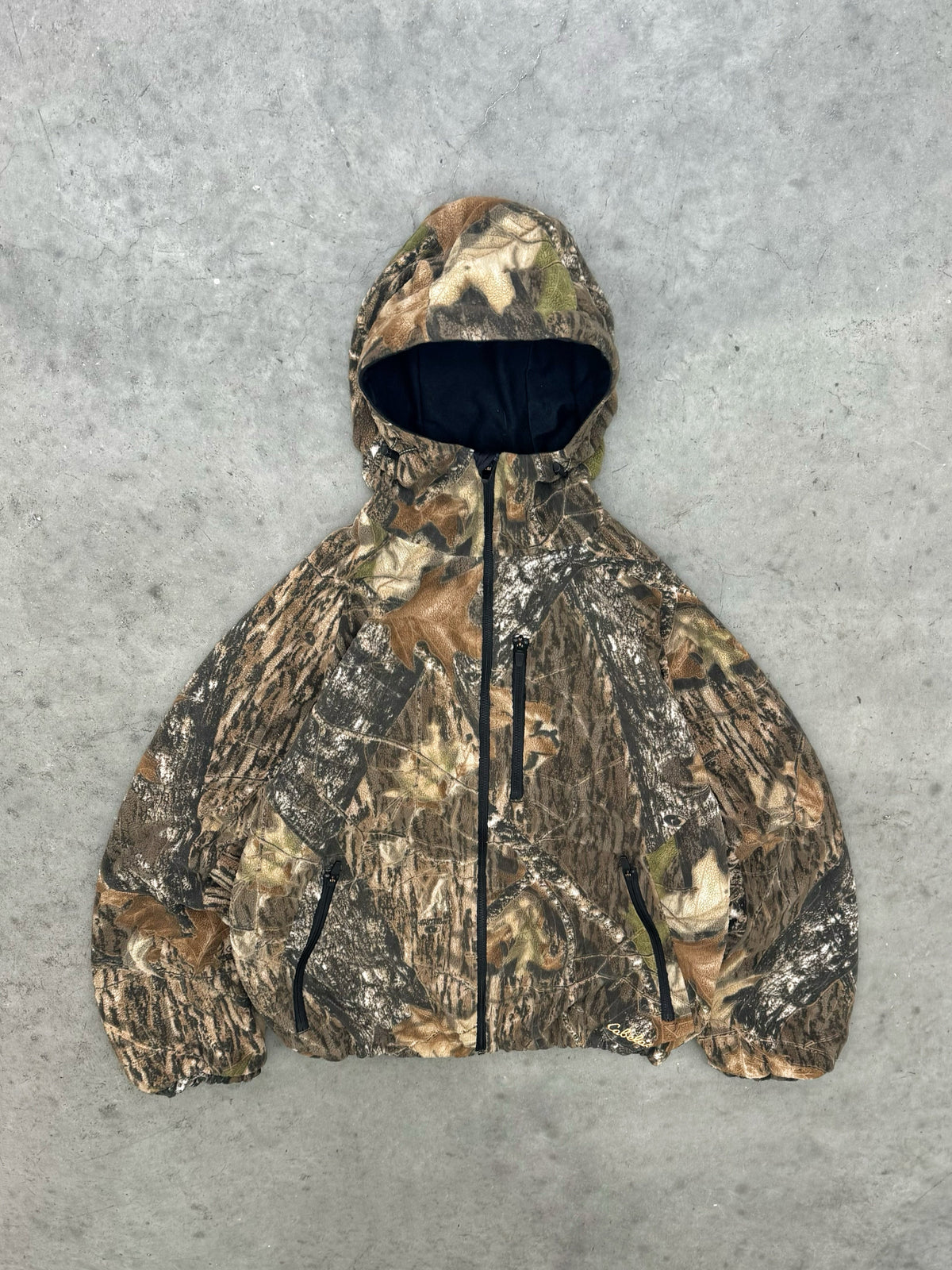 FADED FOREST CAMO ZIP UP FLEECE - 1990S