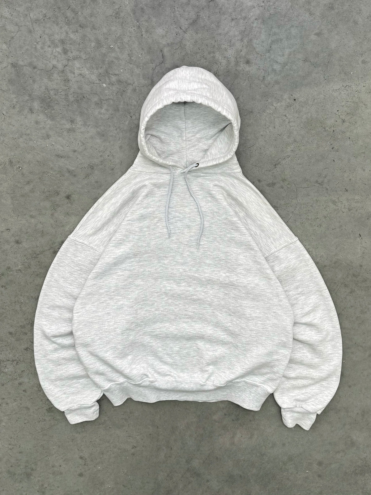 HEATHER GREY HEAVYWEIGHT HOODIE - 1990S