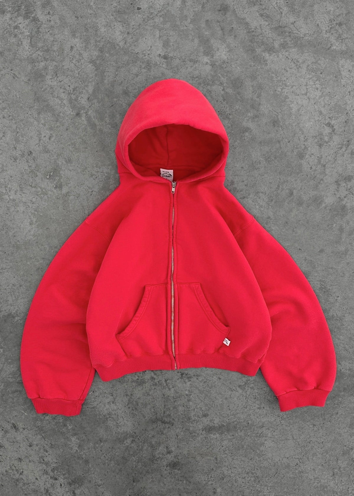 ZIP-UP HOODIE - STRAWBERRY RED