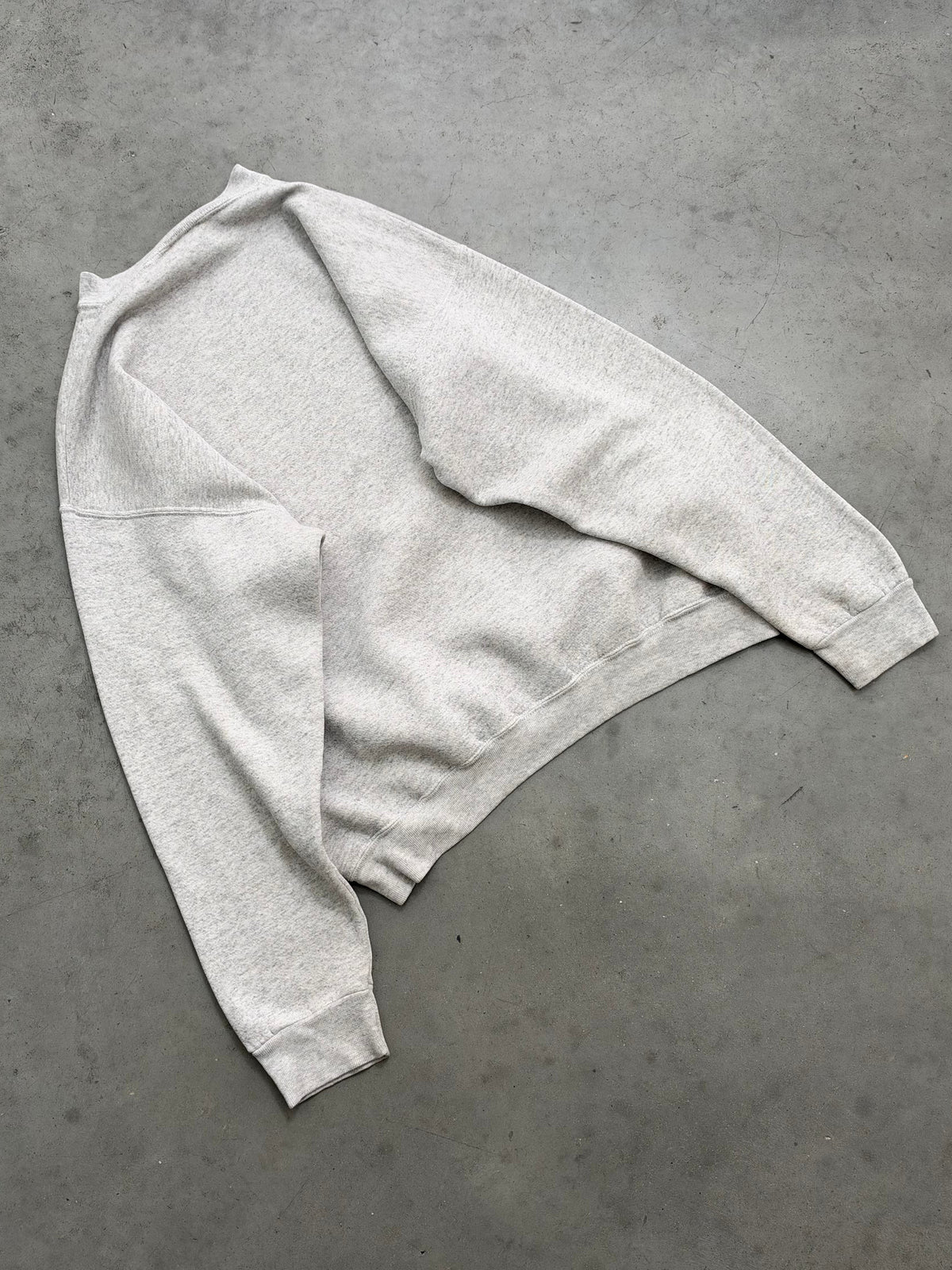 FADED HEATHER GREY "AIRFORCE" CREWNECK SWEATSHIRT - 1990S