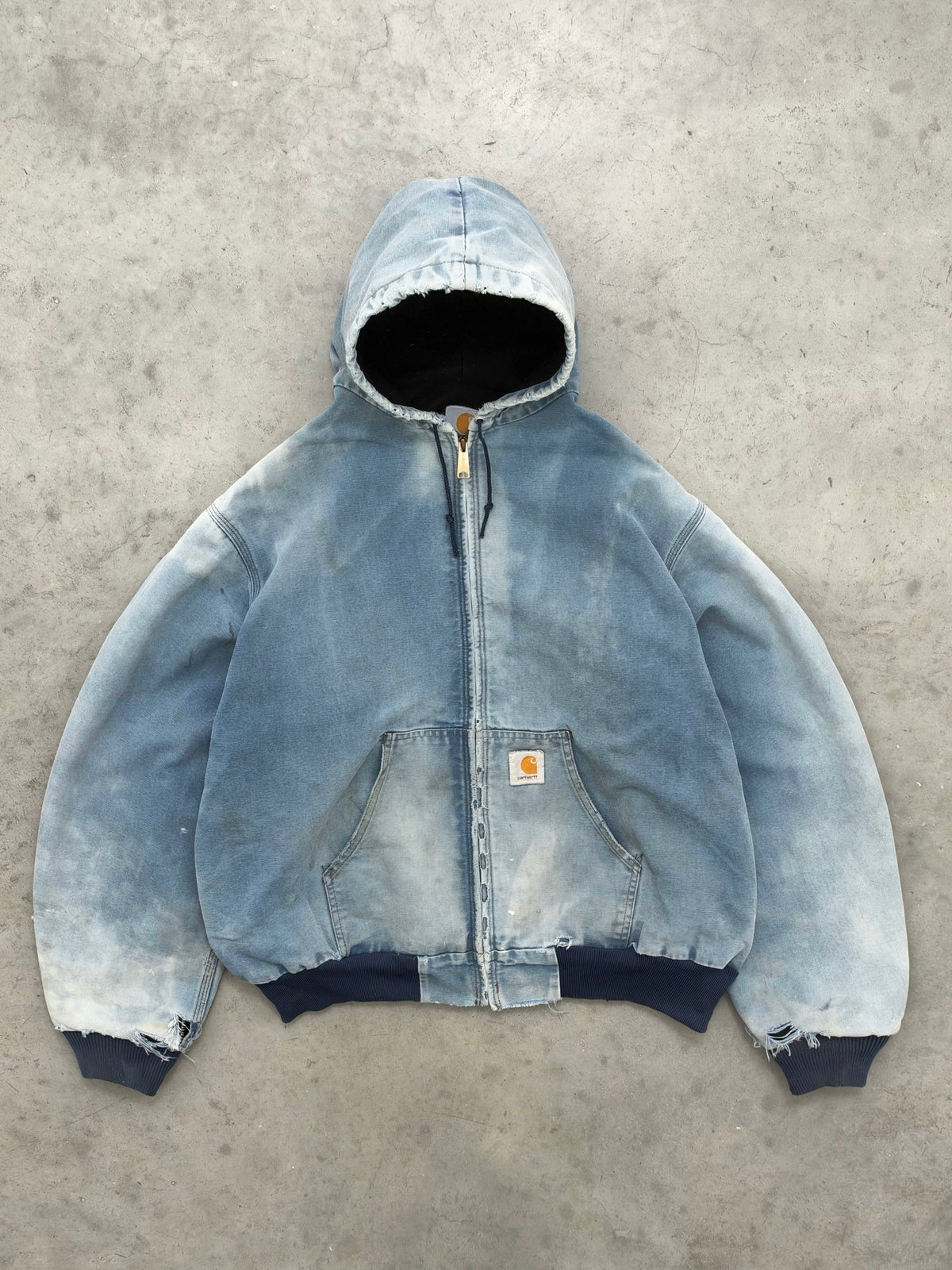 SUN FADED SKY BLUE CARHARTT ACTIVE JACKET - 1990S