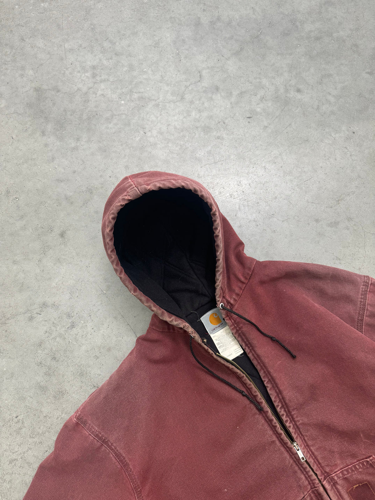 SUN FADED RUST CARHARTT ACTIVE JACKET - 1990S