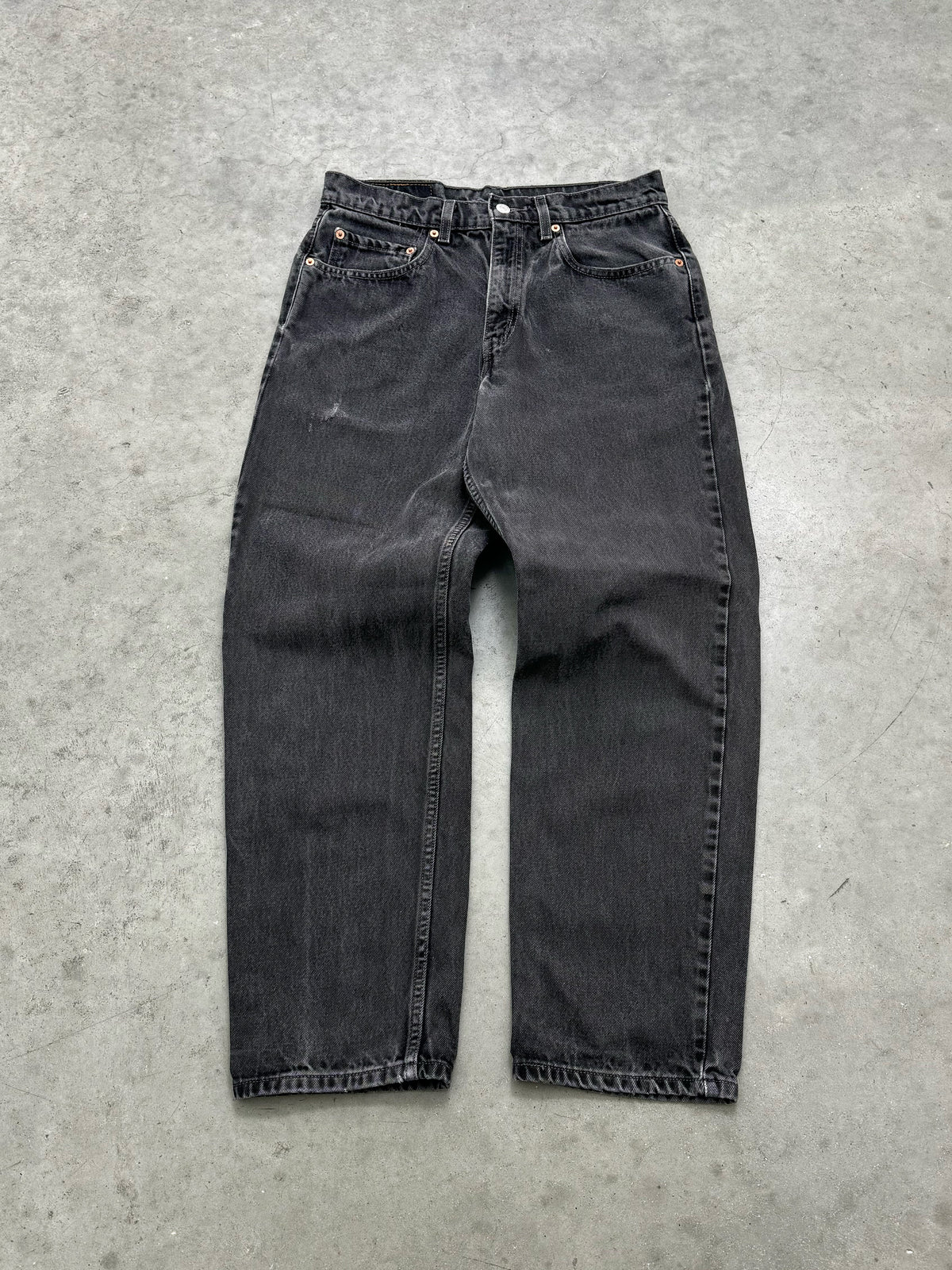 FADED BLACK LEVIS 550 RELAXED JEANS - 1990S