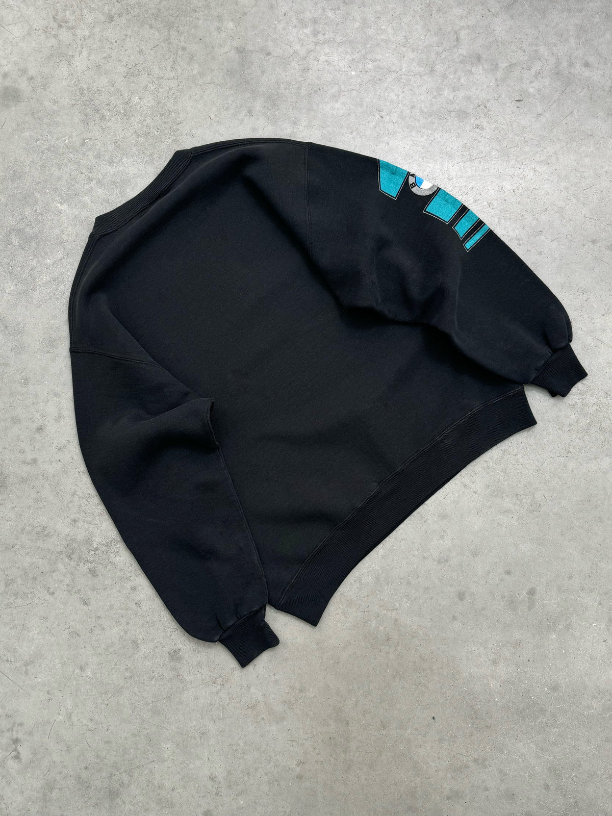 FADED BLACK BMW CREWNECK - 1980S