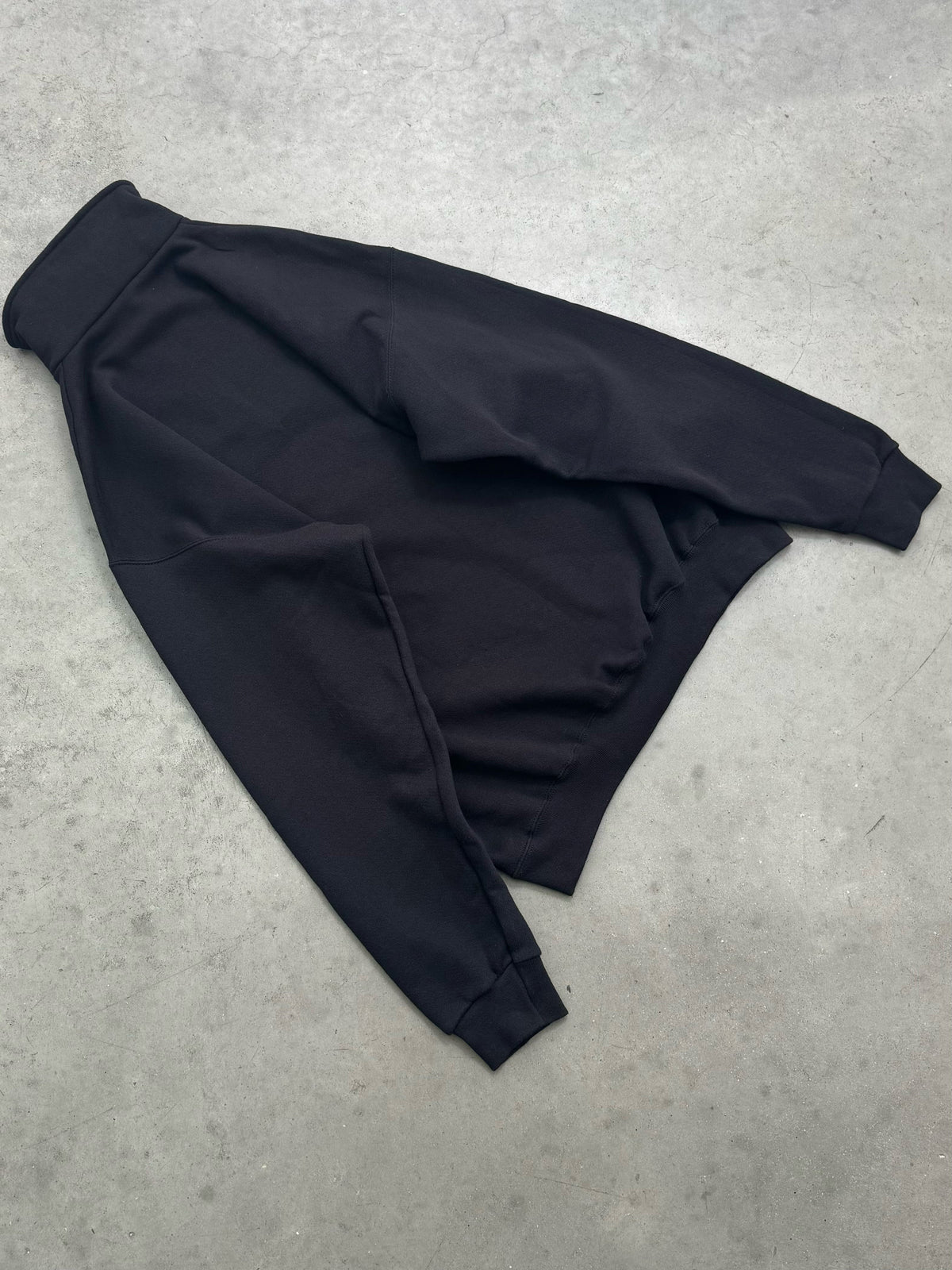 FADED BLACK QUARTER ZIP SWEATSHIRT - 1990S