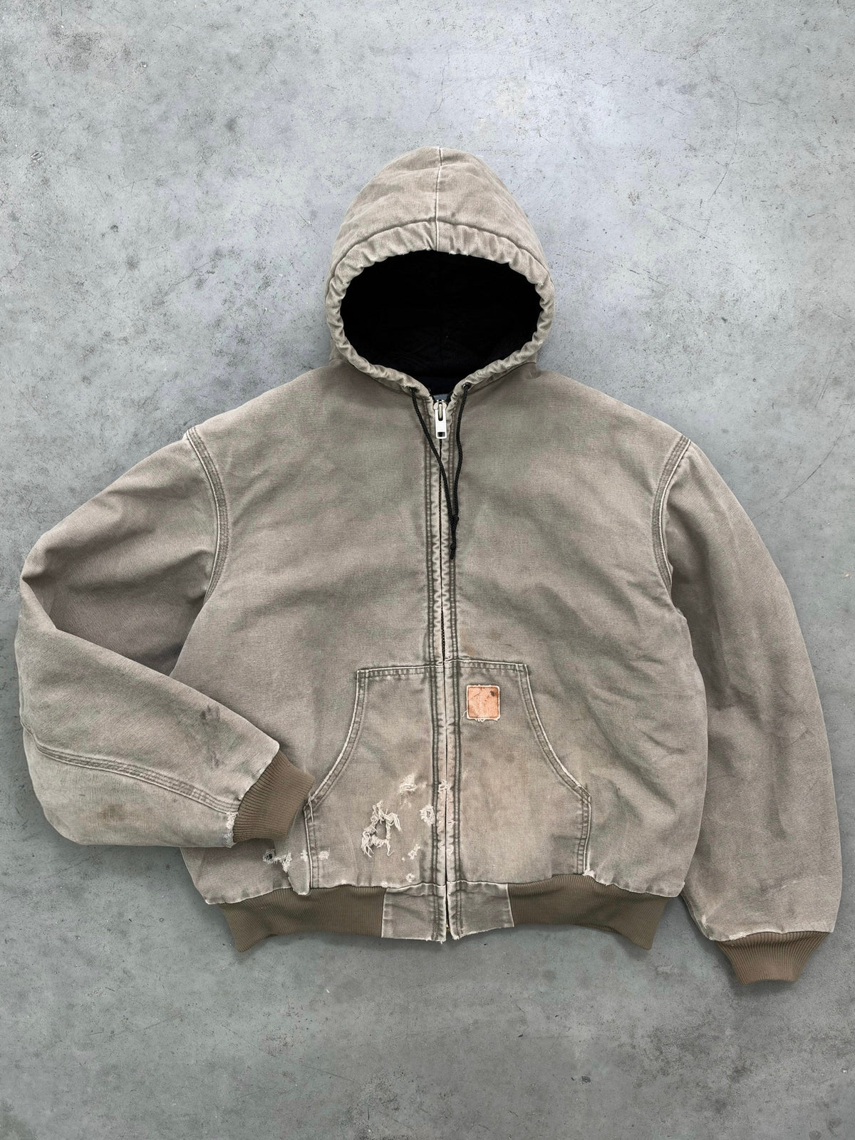 DISTRESSED FADED OAK CARHARTT ACTIVE JACKET - 1990S
