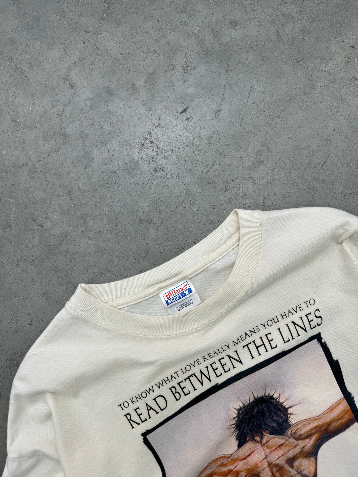 "READ BETWEEN THE LINES" JESUS LONG SLEEVE TEE - 2000S