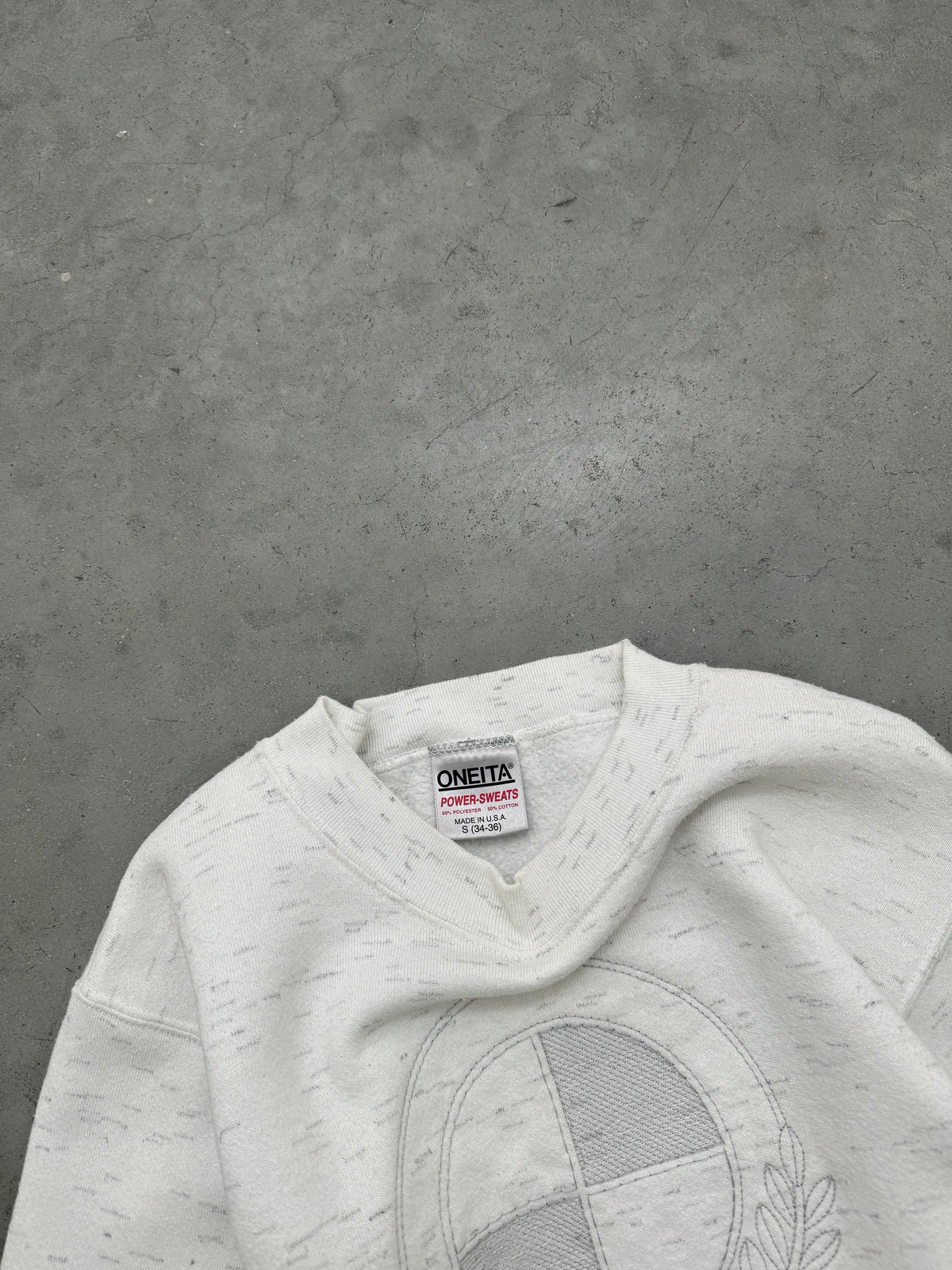 HEATHER GREY “BMW” CREWNECK - 1990S