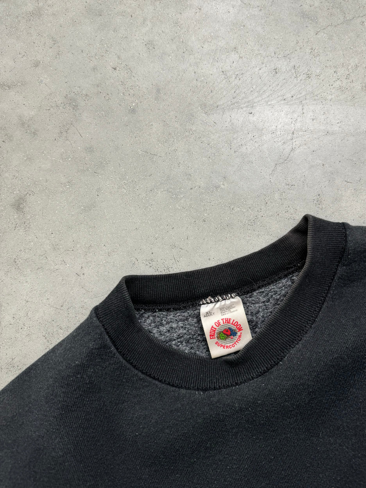 FADED BLACK “BMW DESIGNWORKS” HEAVYWEIGHT CREWNECK - 1990S