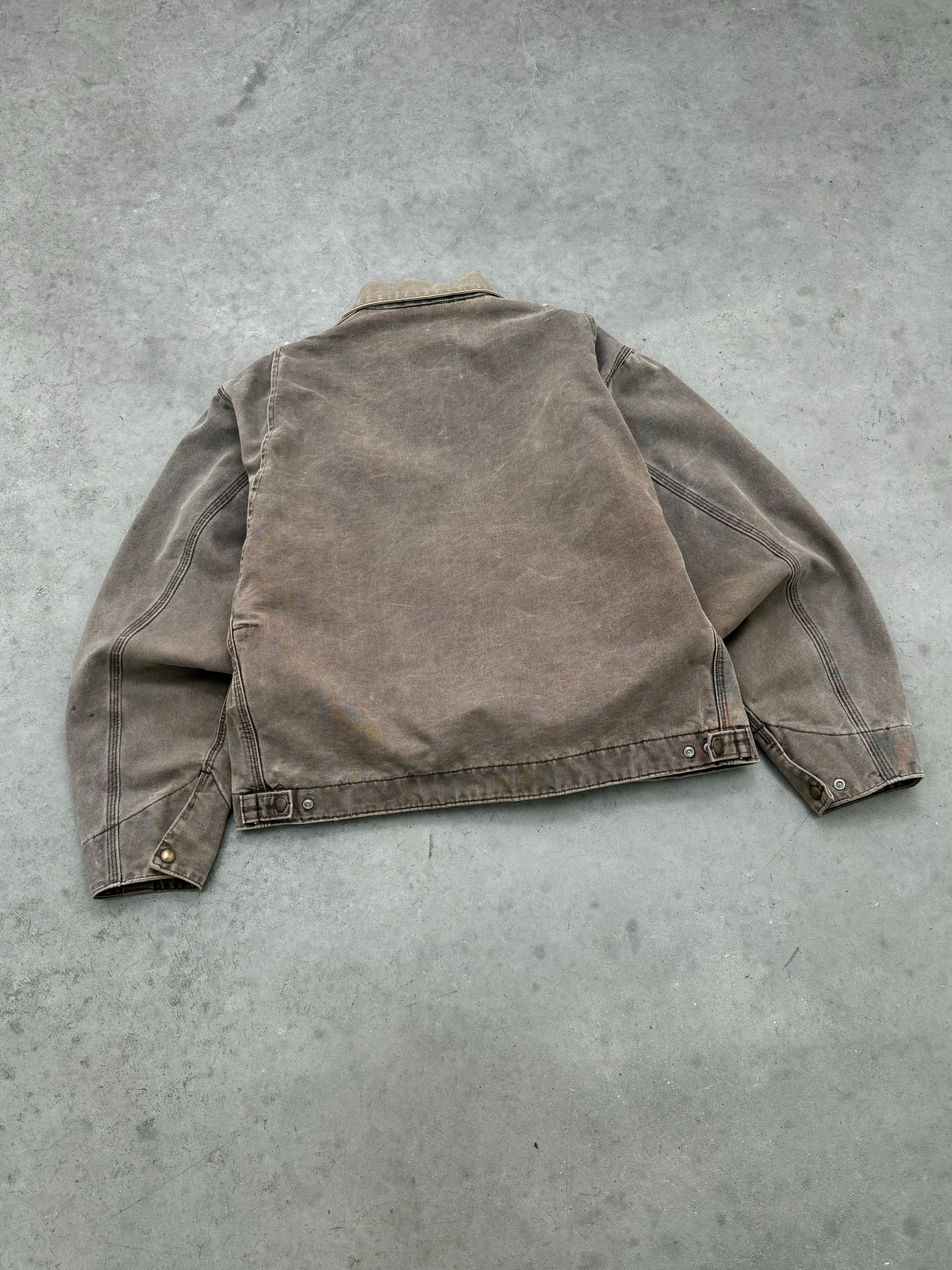 FADED BROWN CARHARTT DETROIT JACKET - 1990S