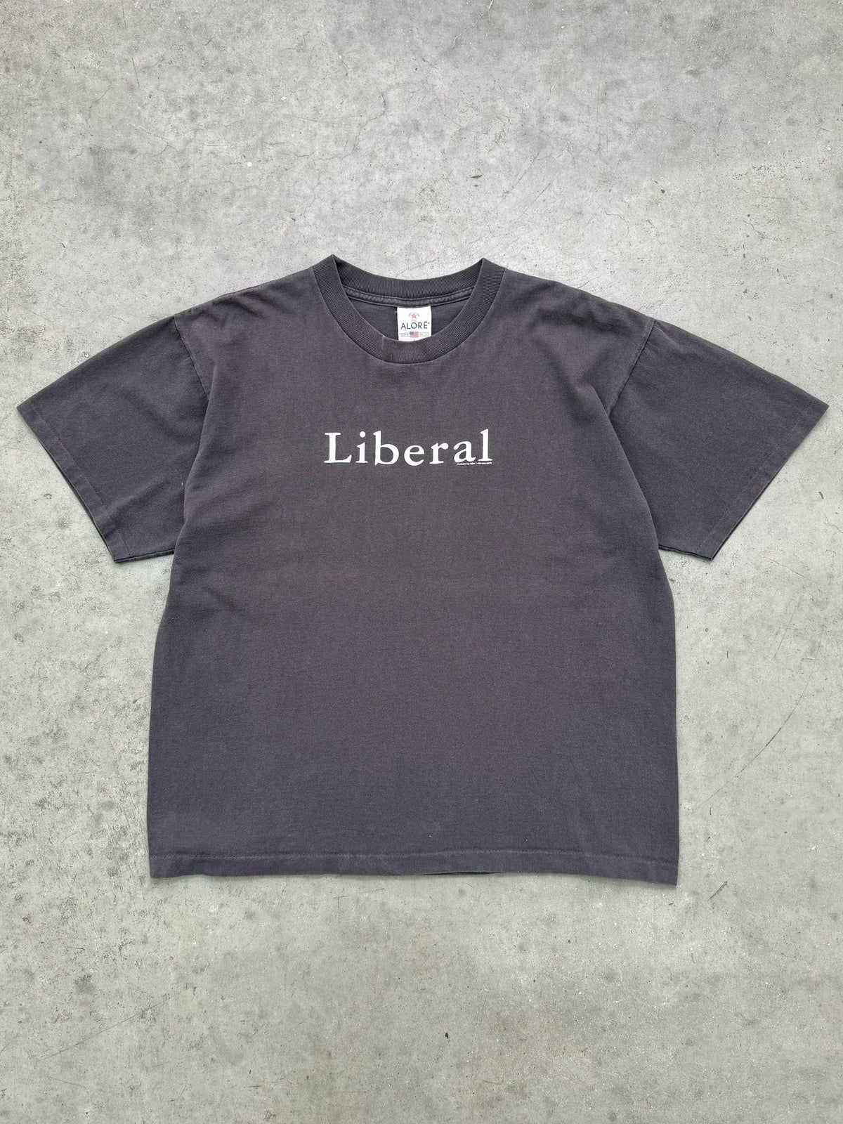 FADED BLACK "LIBERAL" TEE - 1990S