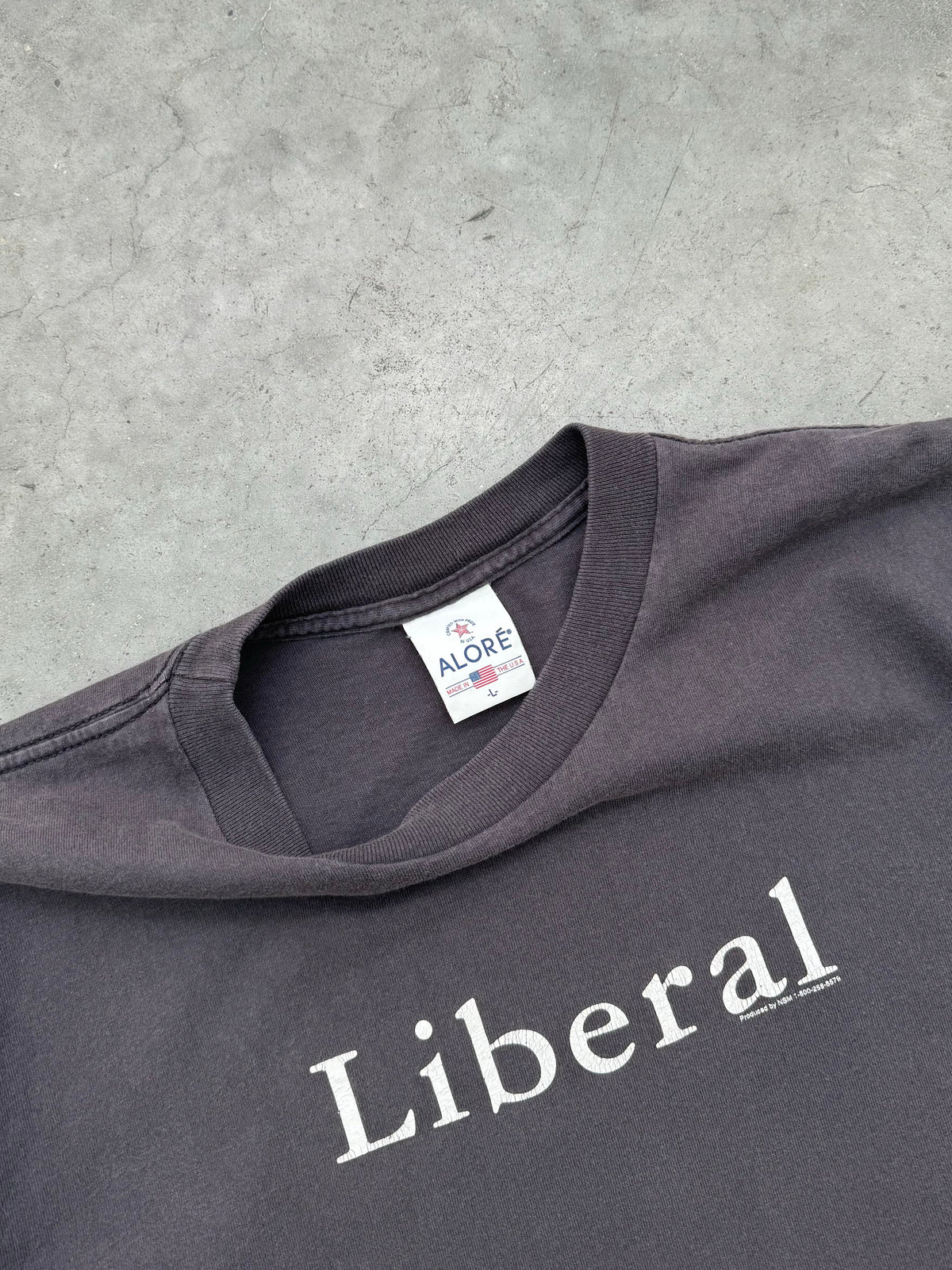 FADED BLACK "LIBERAL" TEE - 1990S