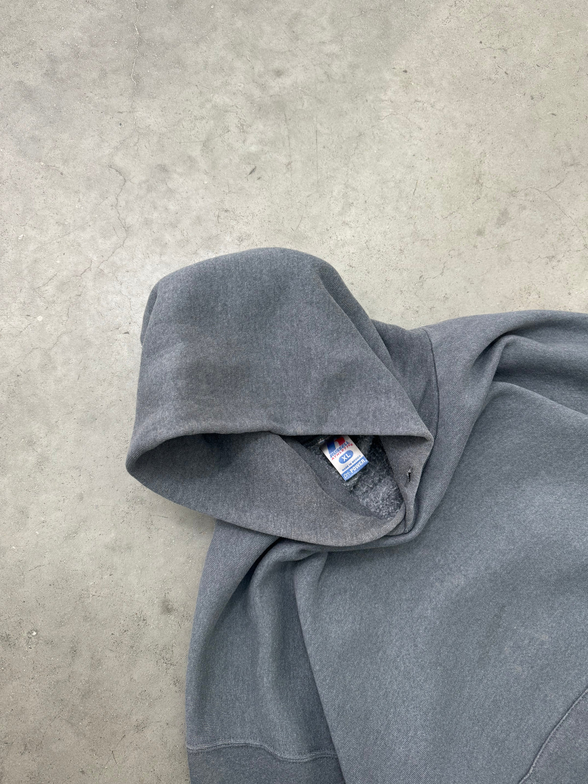 FADED CHARCOAL RUSSELL HOODIE - 2000S