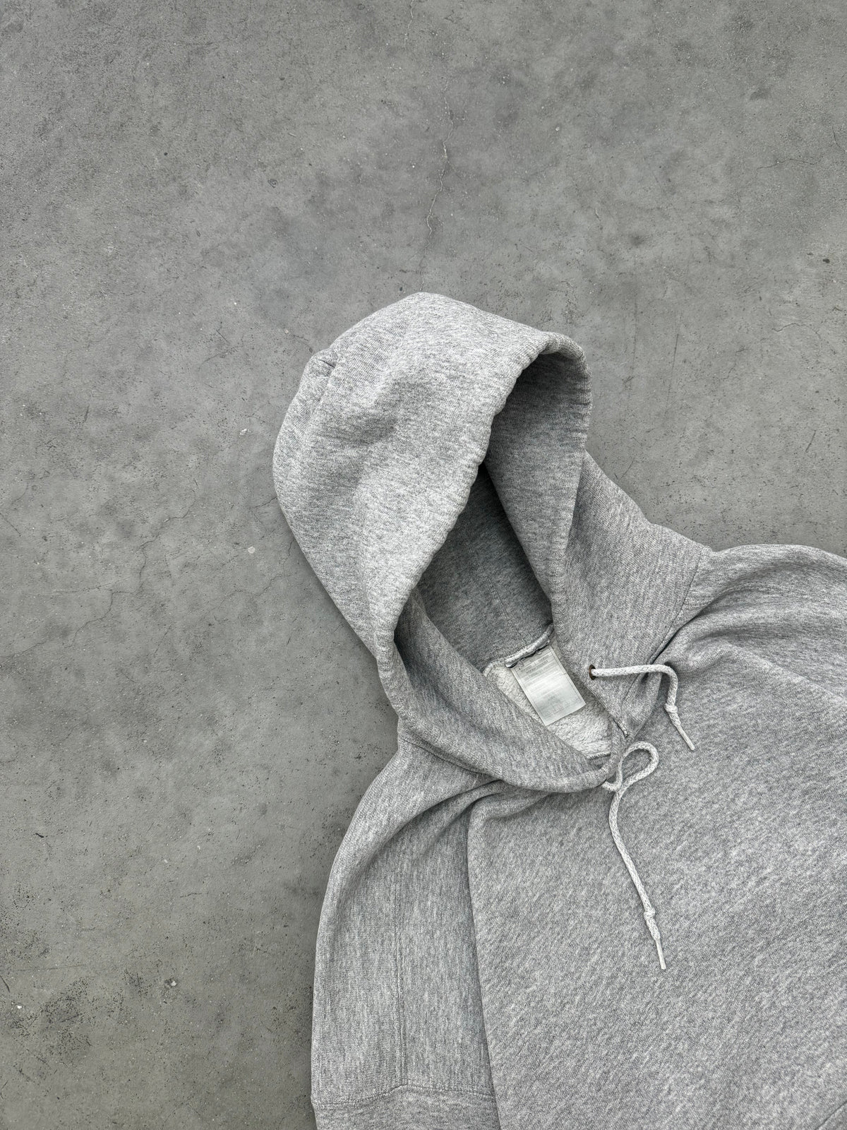 FADED HEATHER GREY HOODIE - 1990S