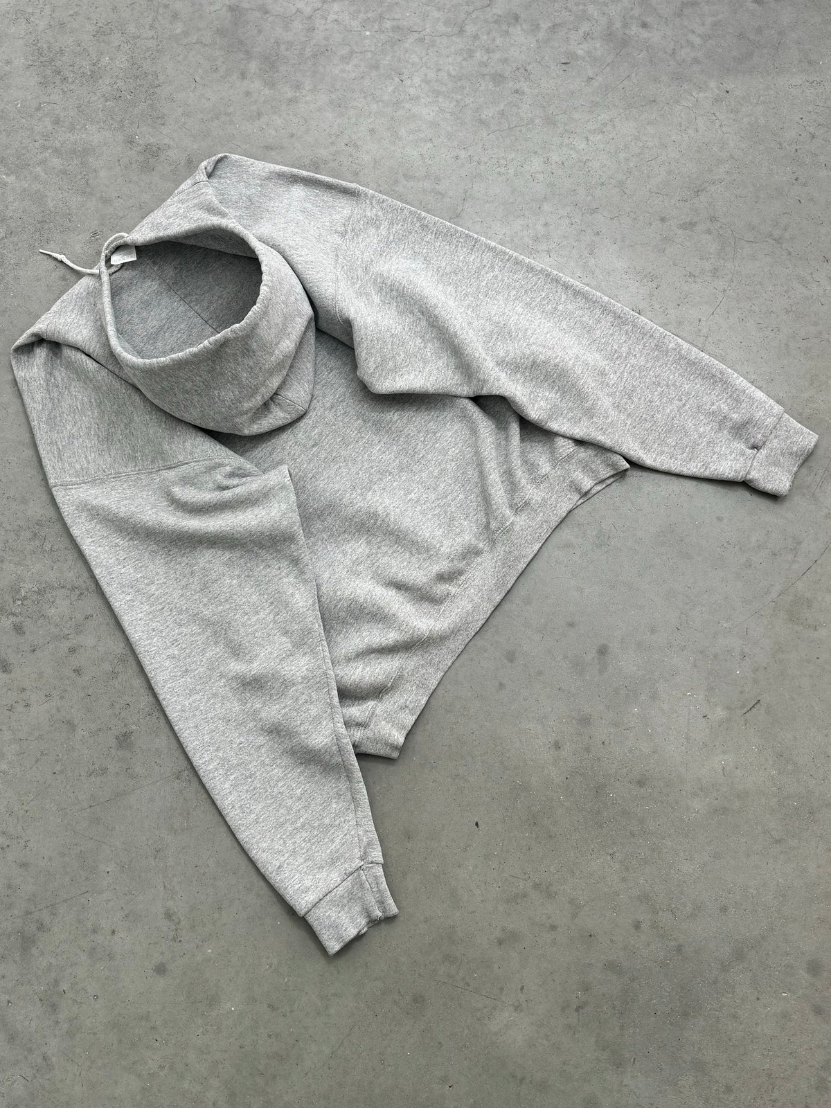 FADED HEATHER GREY HOODIE - 1990S