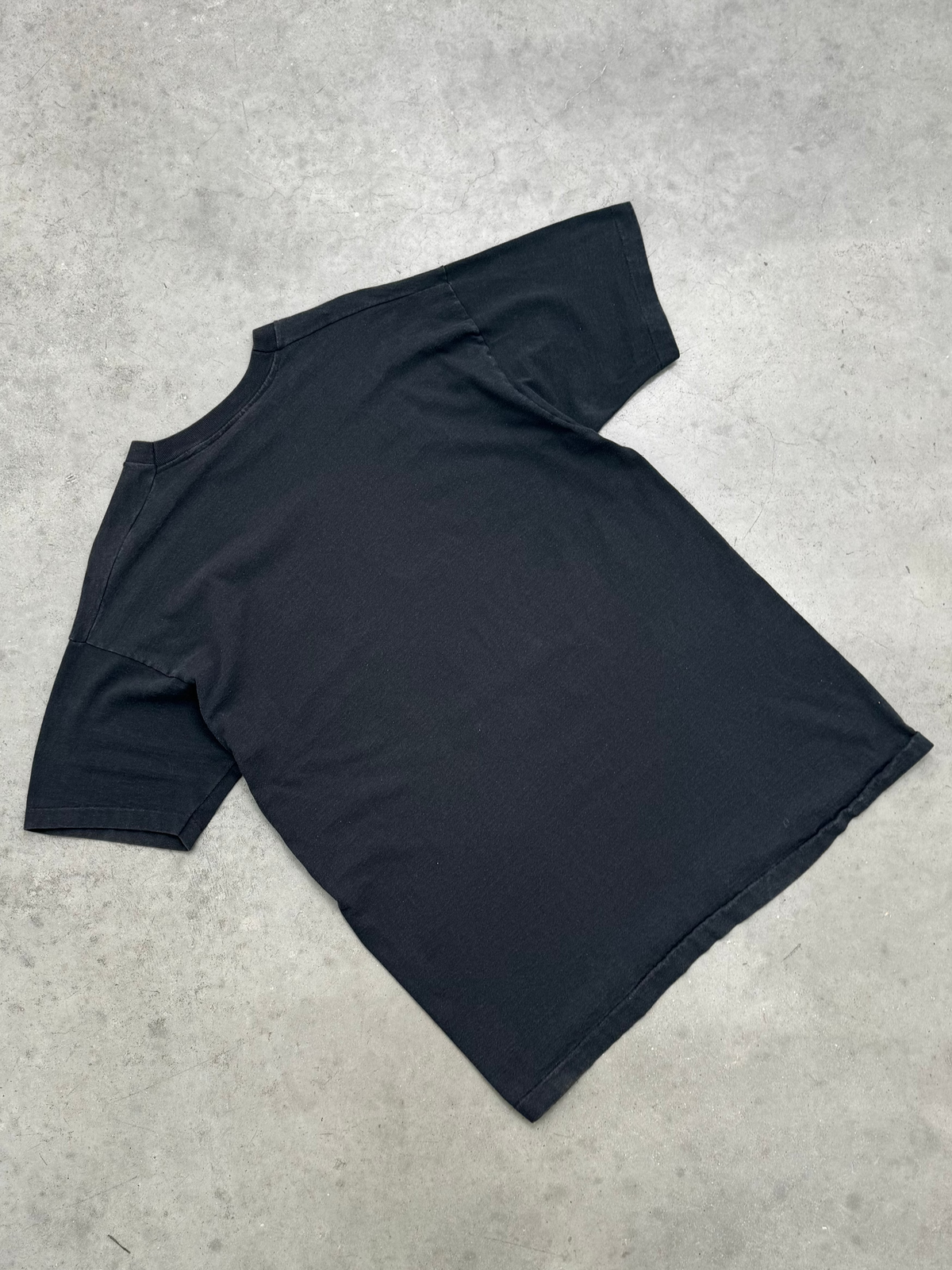 “DON'T BE A PUSSY” FADED BLACK TEE - 1990S