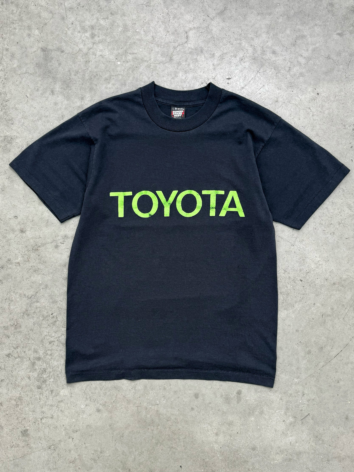 "TOYOTA" FADED BLACK TEE - 1980S