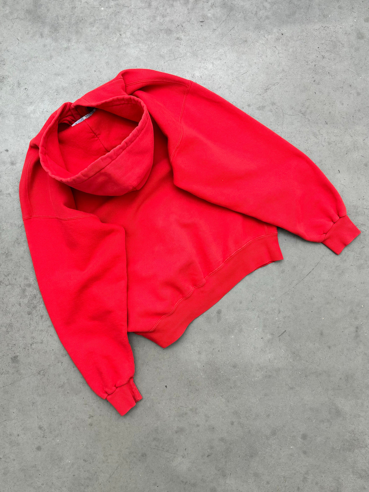 FADED RED RUSSELL HENLEY HOODIE - 1990S
