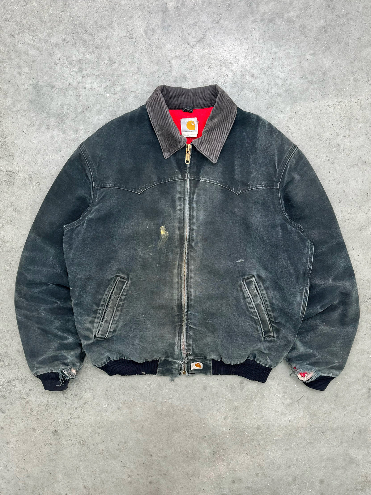 SUN FADED & DISTRESSED CARHARTT SANTA FE JACKET - 1990S