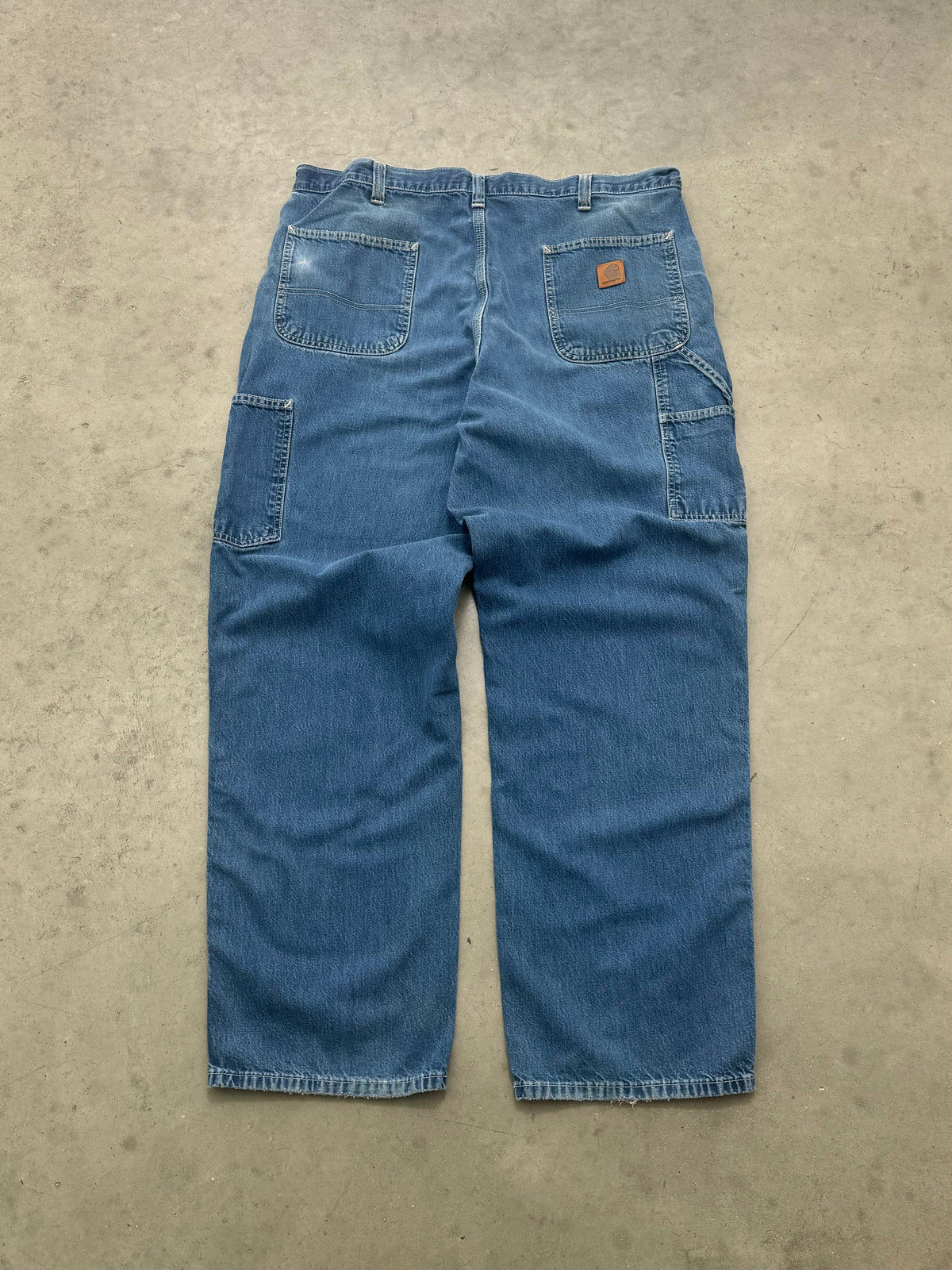 FADED INDIGO CARHARTT CARPENTER JEANS - 1980S