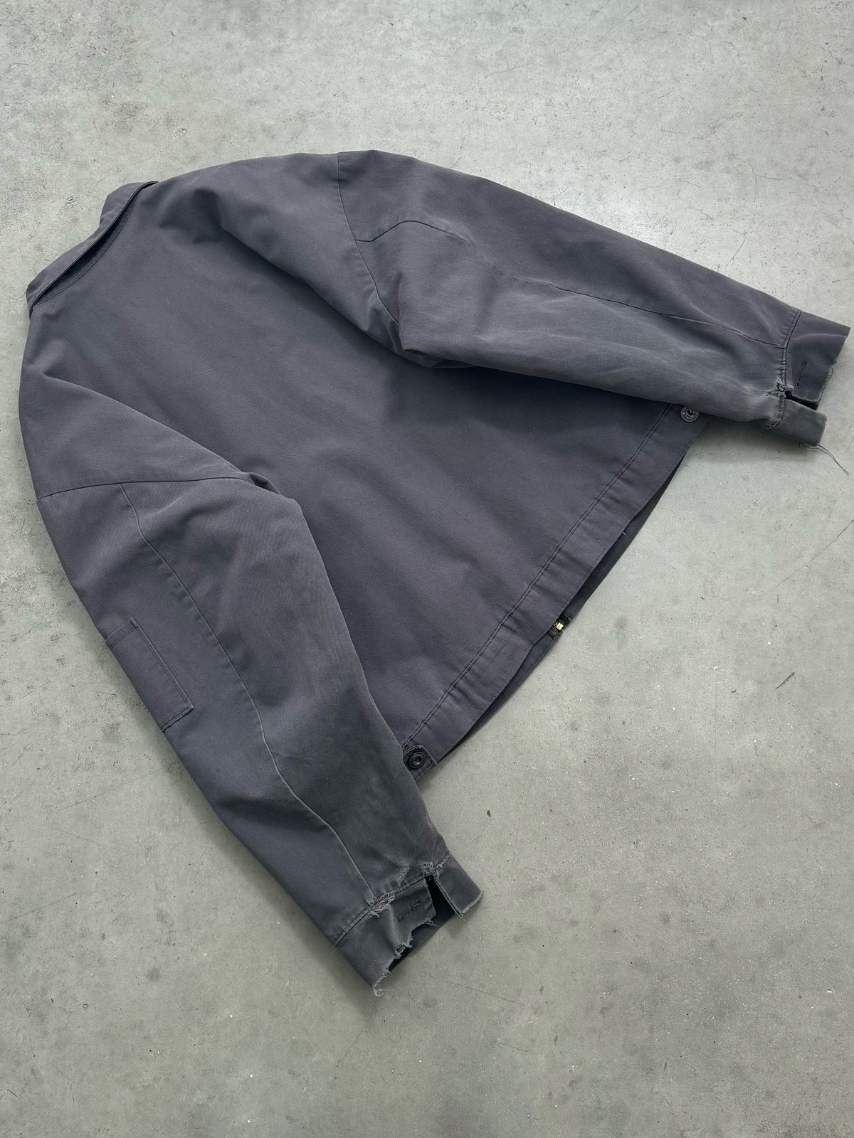 FADED CHARCOAL GREY MECHANIC JACKET - 1980S