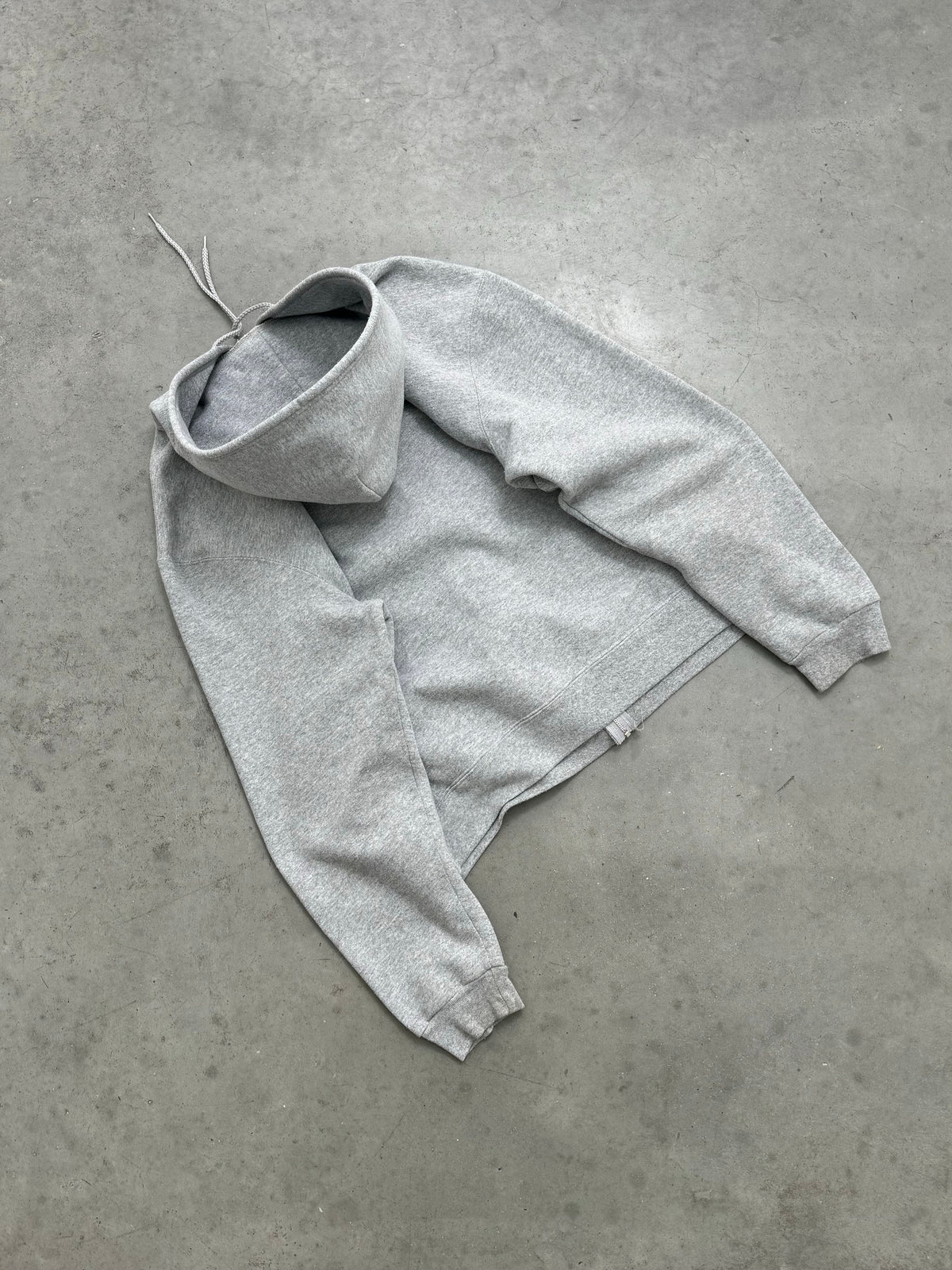 HEATHER GREY "SOFFE" ZIP UP HOODIE - 2000S