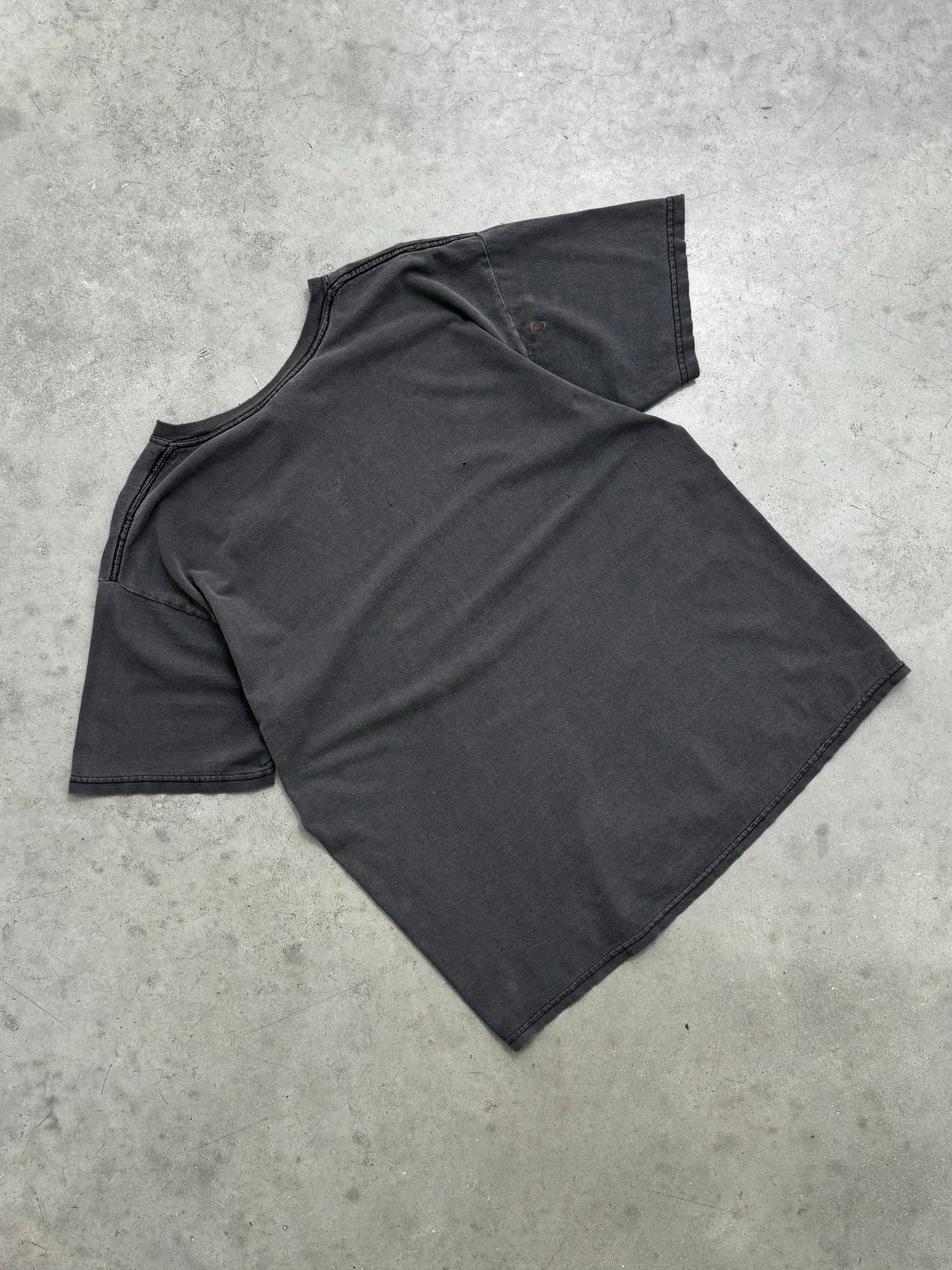 FADED BLACK & DISTRESSED "MERCEDES BENZ" EMBLEM TEE - 1990S