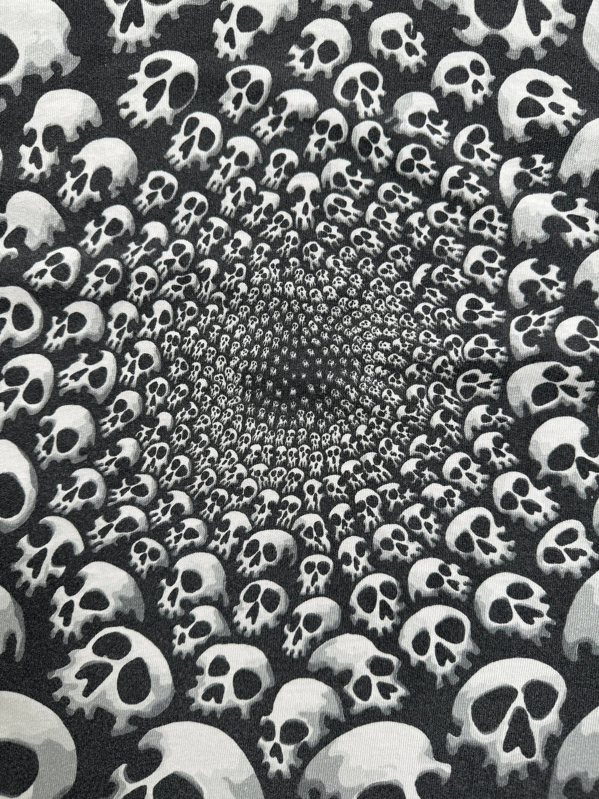 FADED SKULL PRINT "LIQUID BLUE" TEE - 1990S