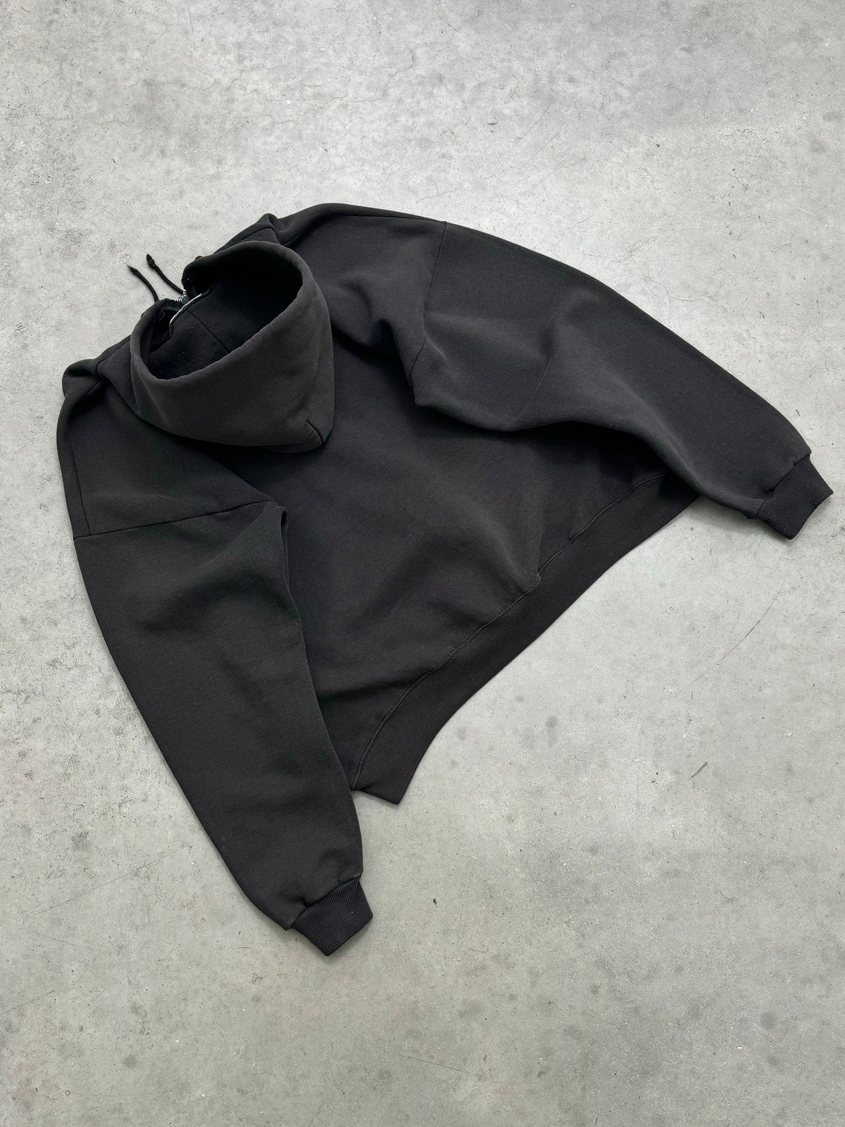 FADED BLACK LEE ZIP UP HOODIE - 1990S