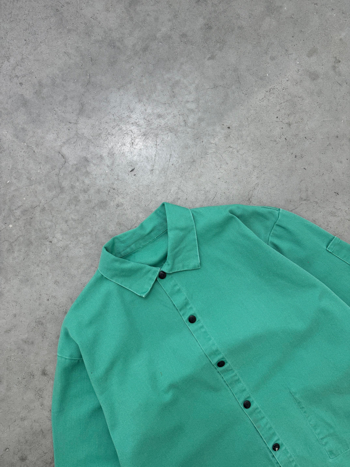 FADED GREEN WELDER JACKET - 1990S