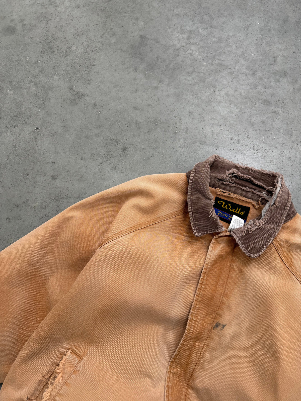 SUN FADED BEIGE WALLS ZIP-UP JACKET - 1990S