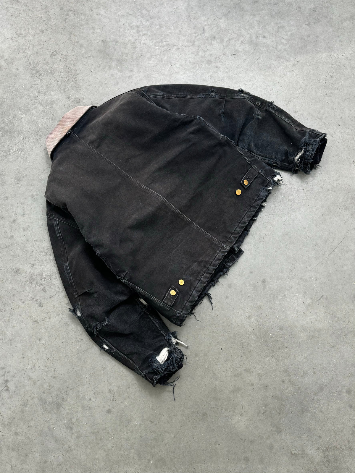 FADED BLACK & DISTRESSED CARHARTT ARCTIC JACKET - 1990S
